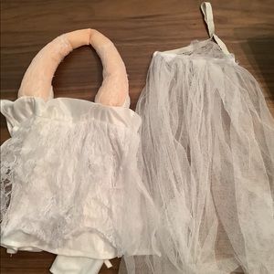 Dog dress up bride costume